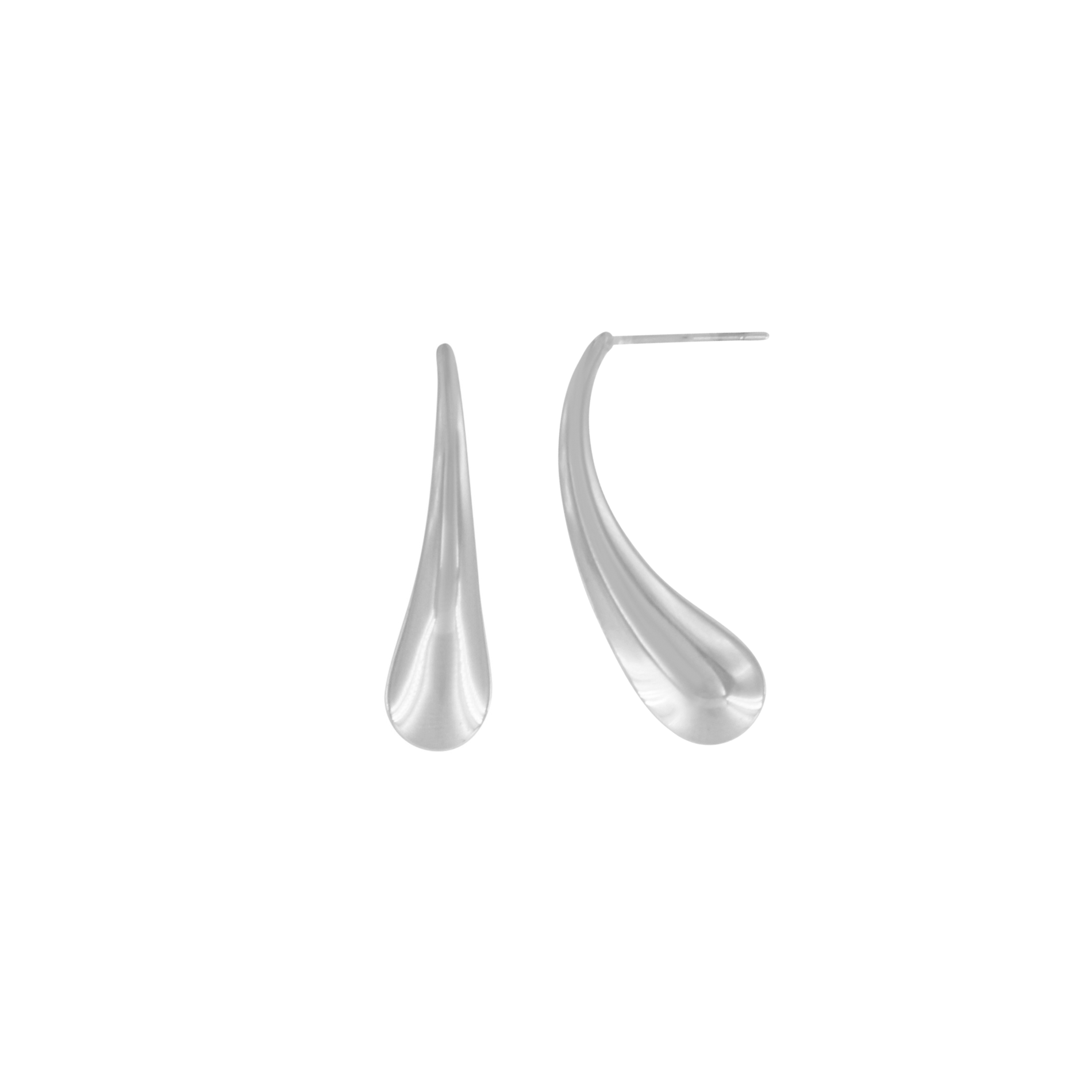 Passion Smooth Drop Post øreringe - sølvbelagt